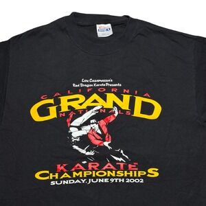 Vintage 2002 Y2K California grand nationals karate tournament shirt